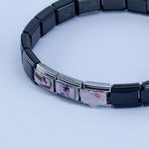 Black Link Charm Bracelet – Pink Dog Love “So Fetch” Edition