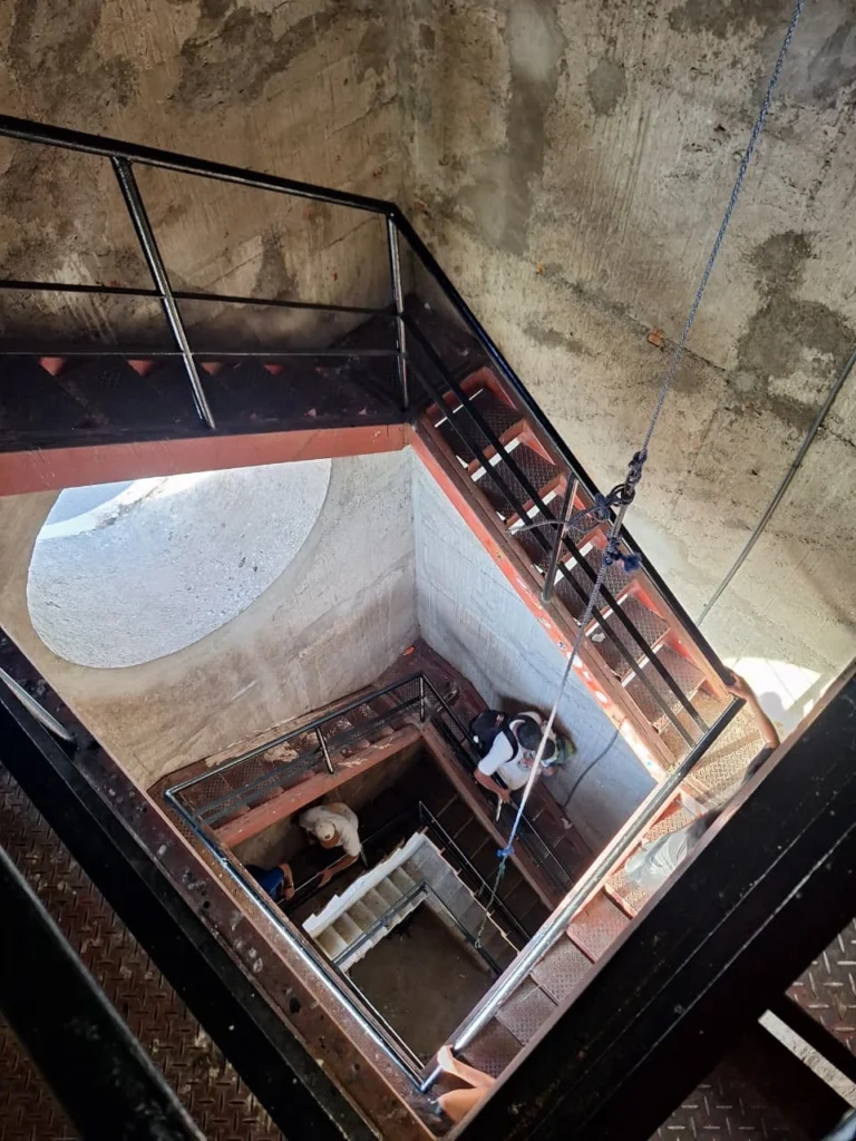 Interior view of the cathedral tower in Granada Nicaragua
