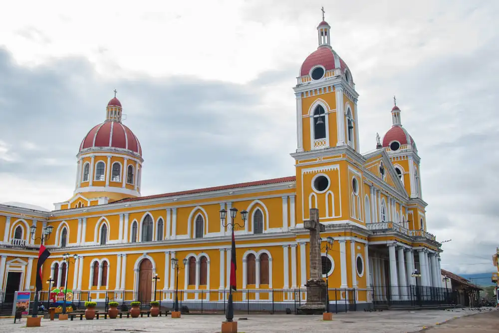 Colonial architecture of Granada Cathedral Nicaragua