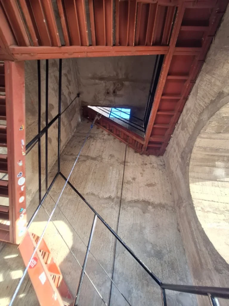 Architectural details inside the tower of Granada Cathedral