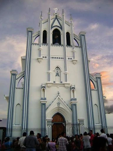 Front facade of Maria Auxiliadora Church in Granada